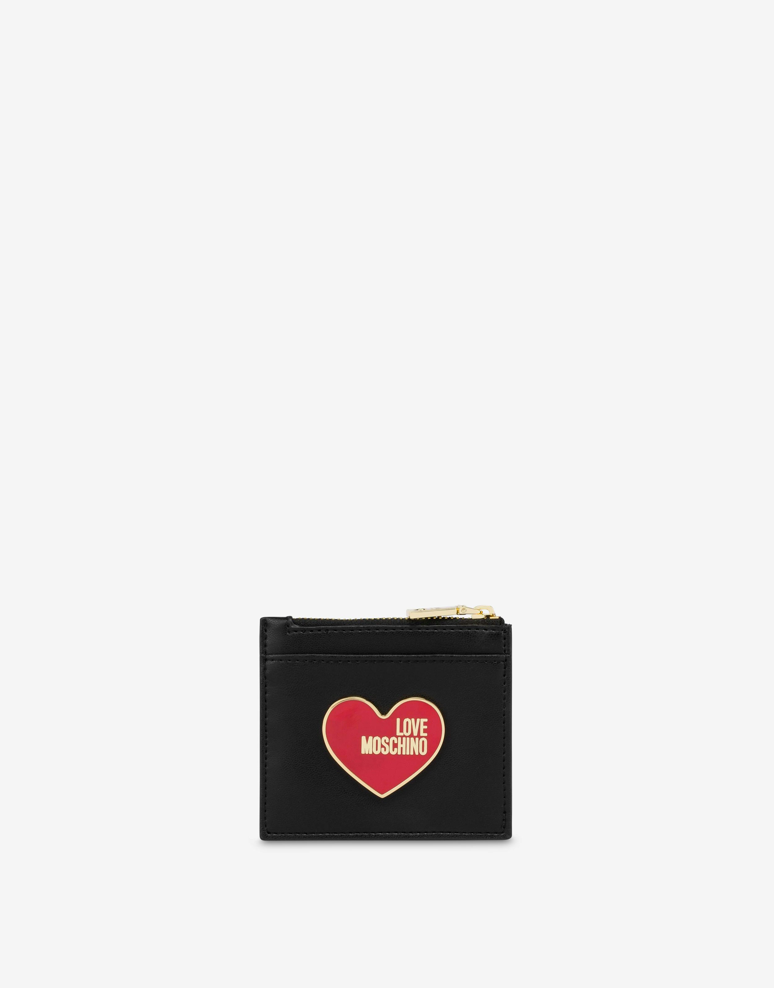 porte-cartes enameled heart