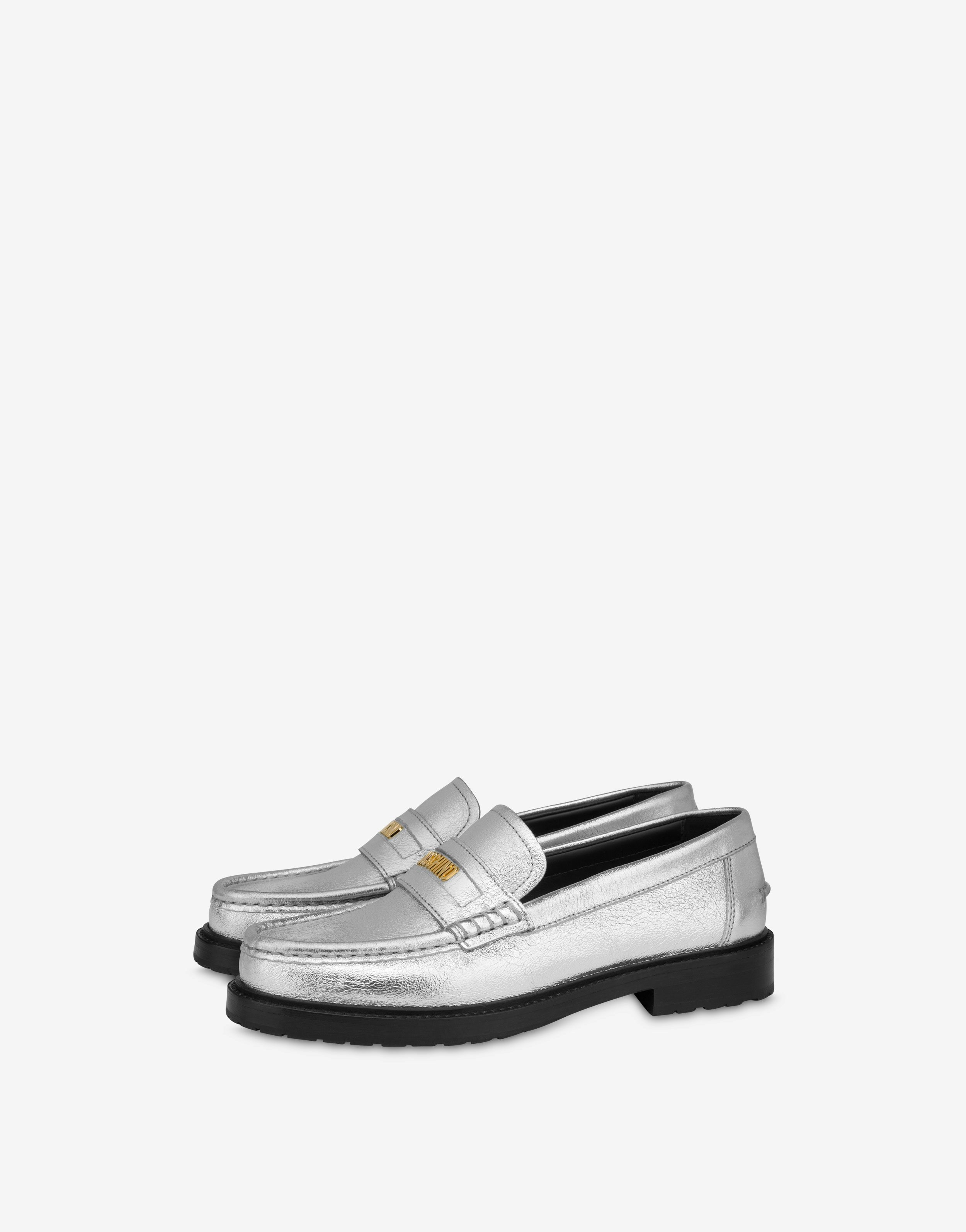 Moschino College Laminated Calfskin Loafers