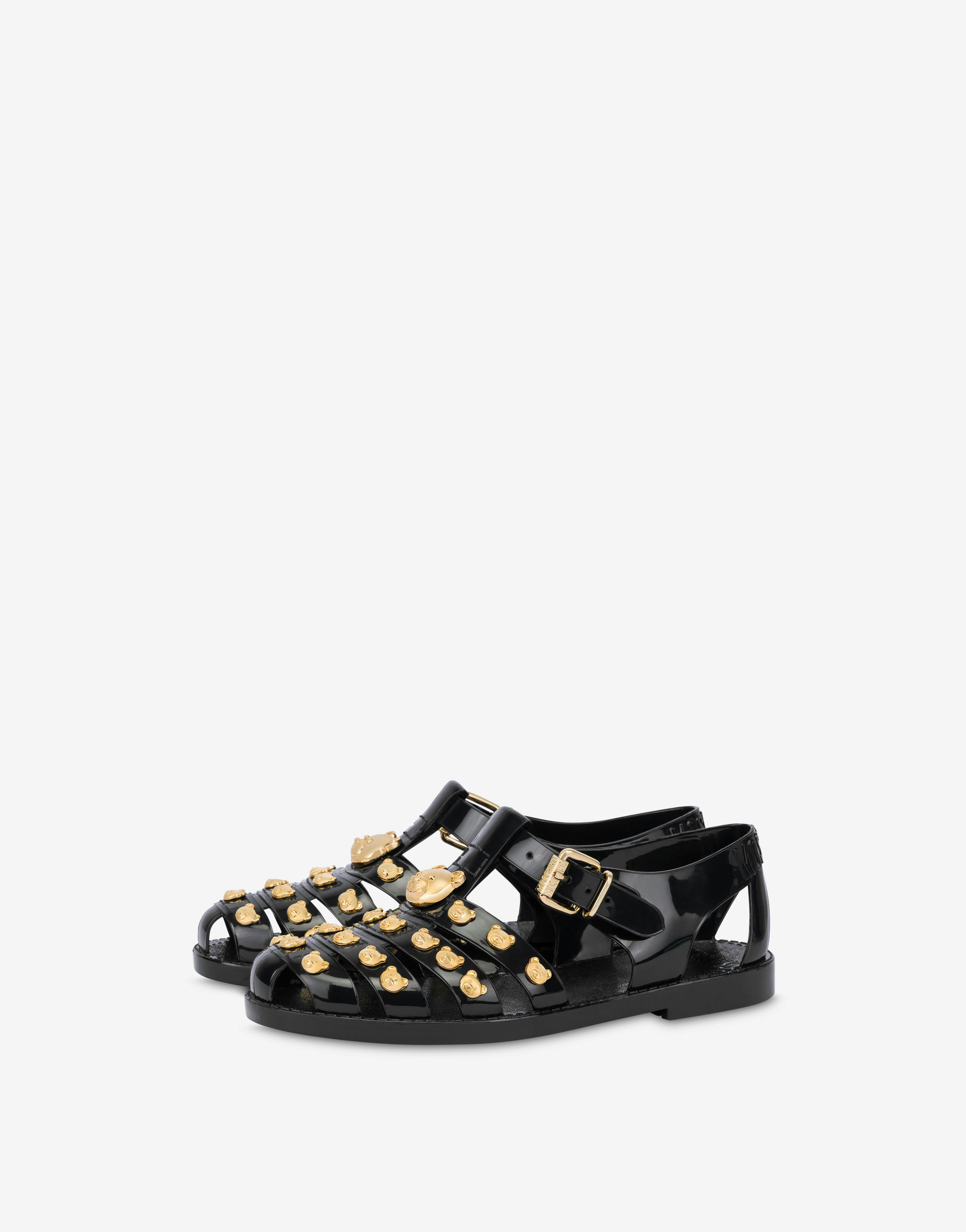 Teddy Studs Jelly Sandals