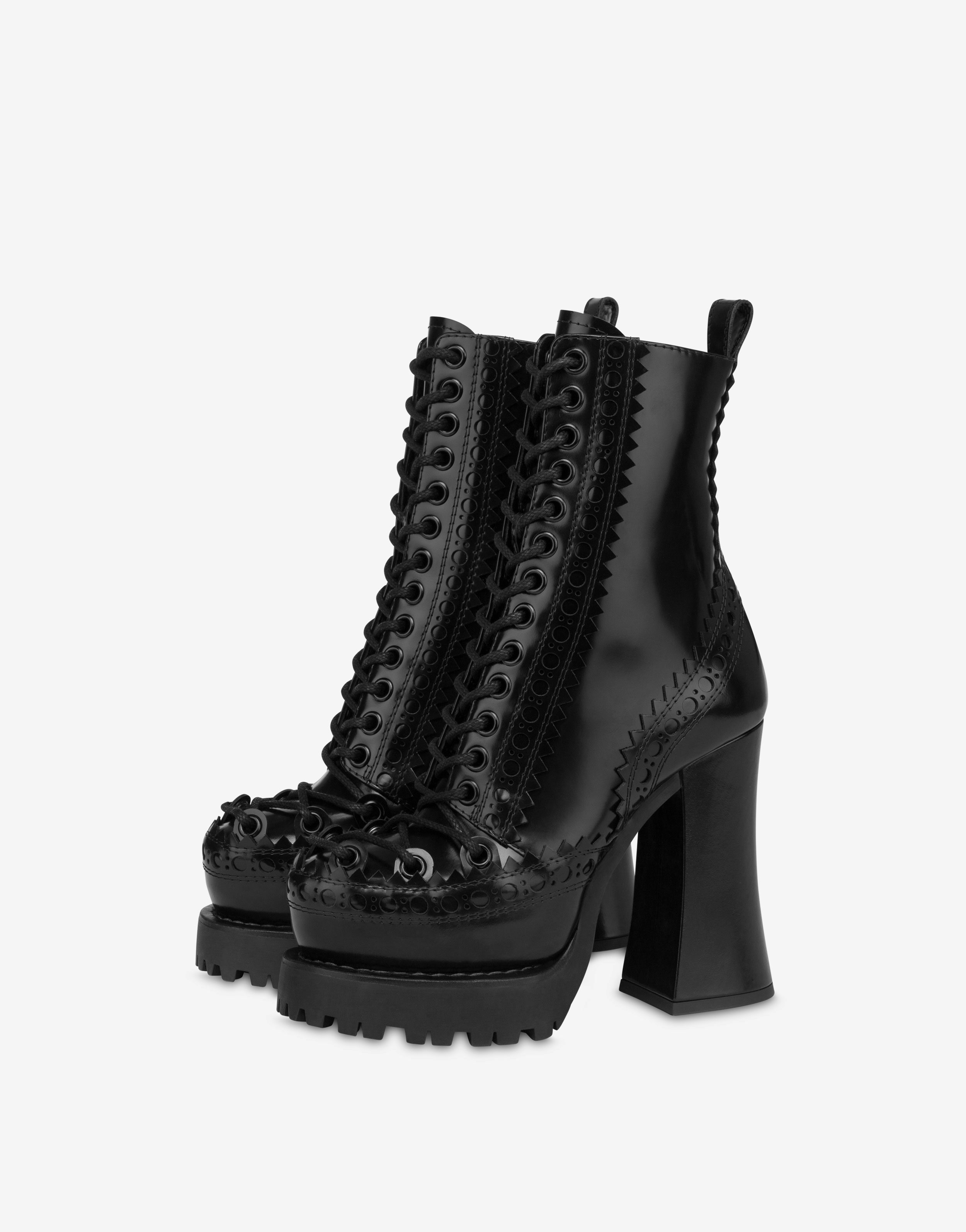 Brushed Calfskin High-heeled Boots