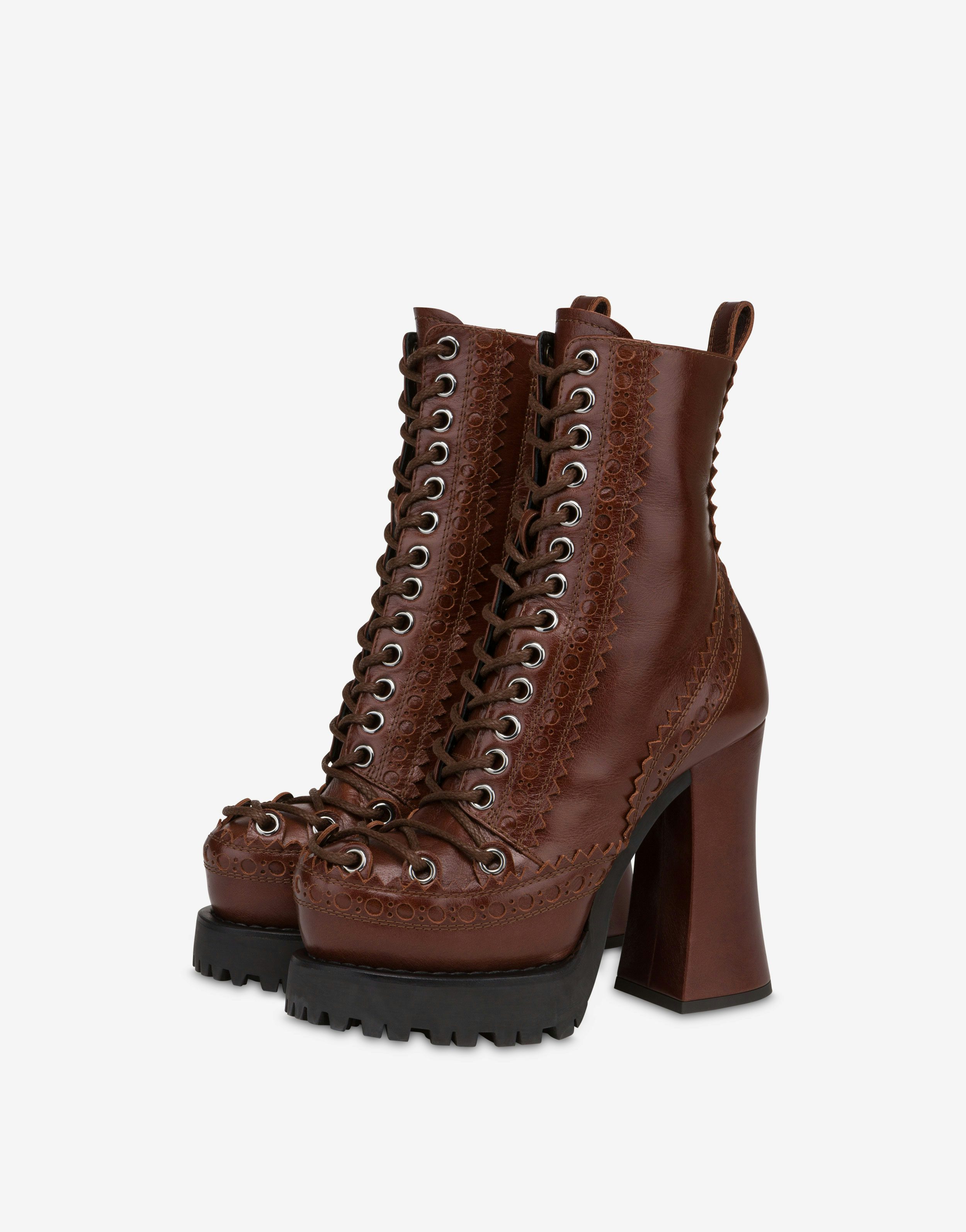 Shiny Calfskin High-heeled Boots