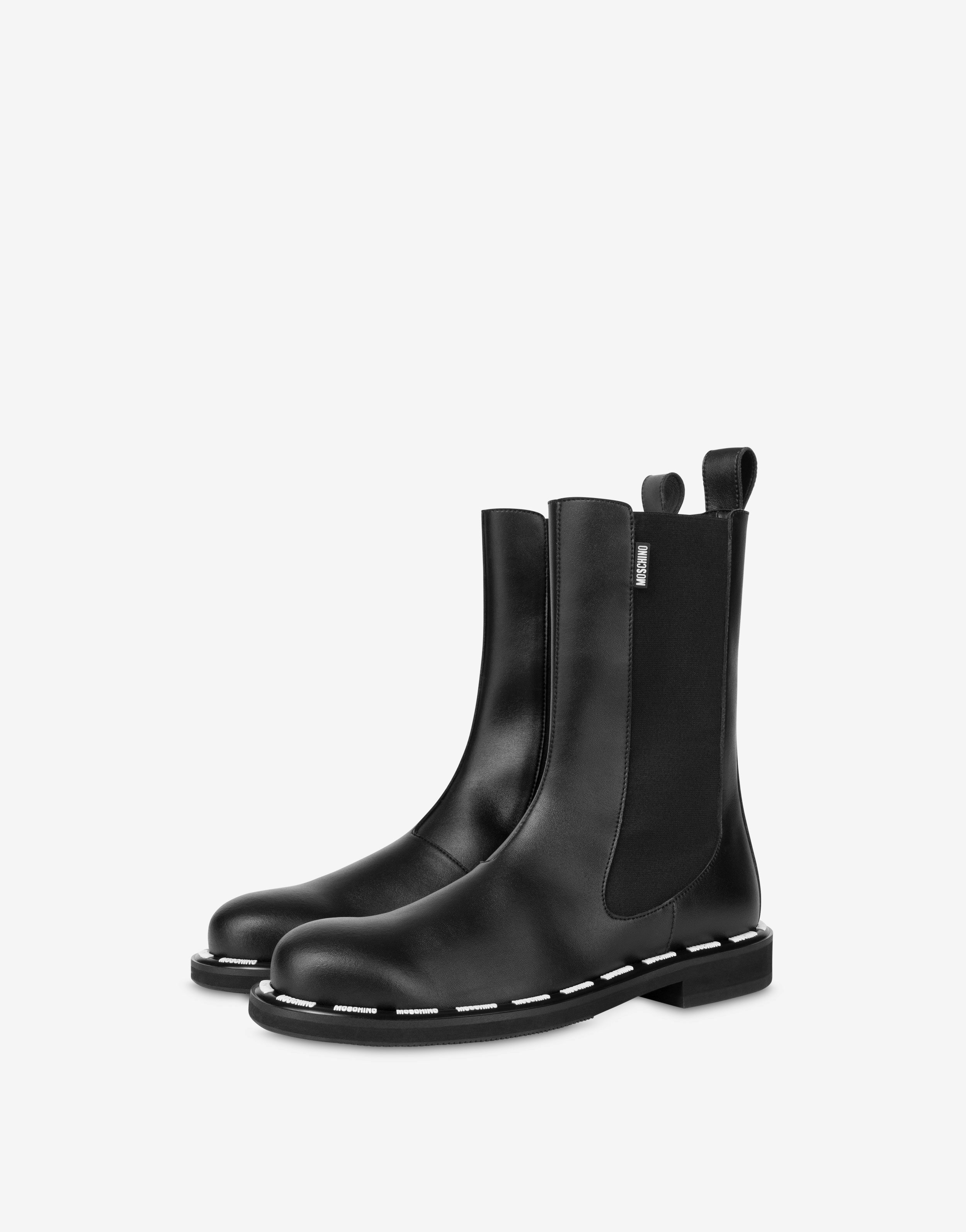 Moschino Label Chelsea Boots