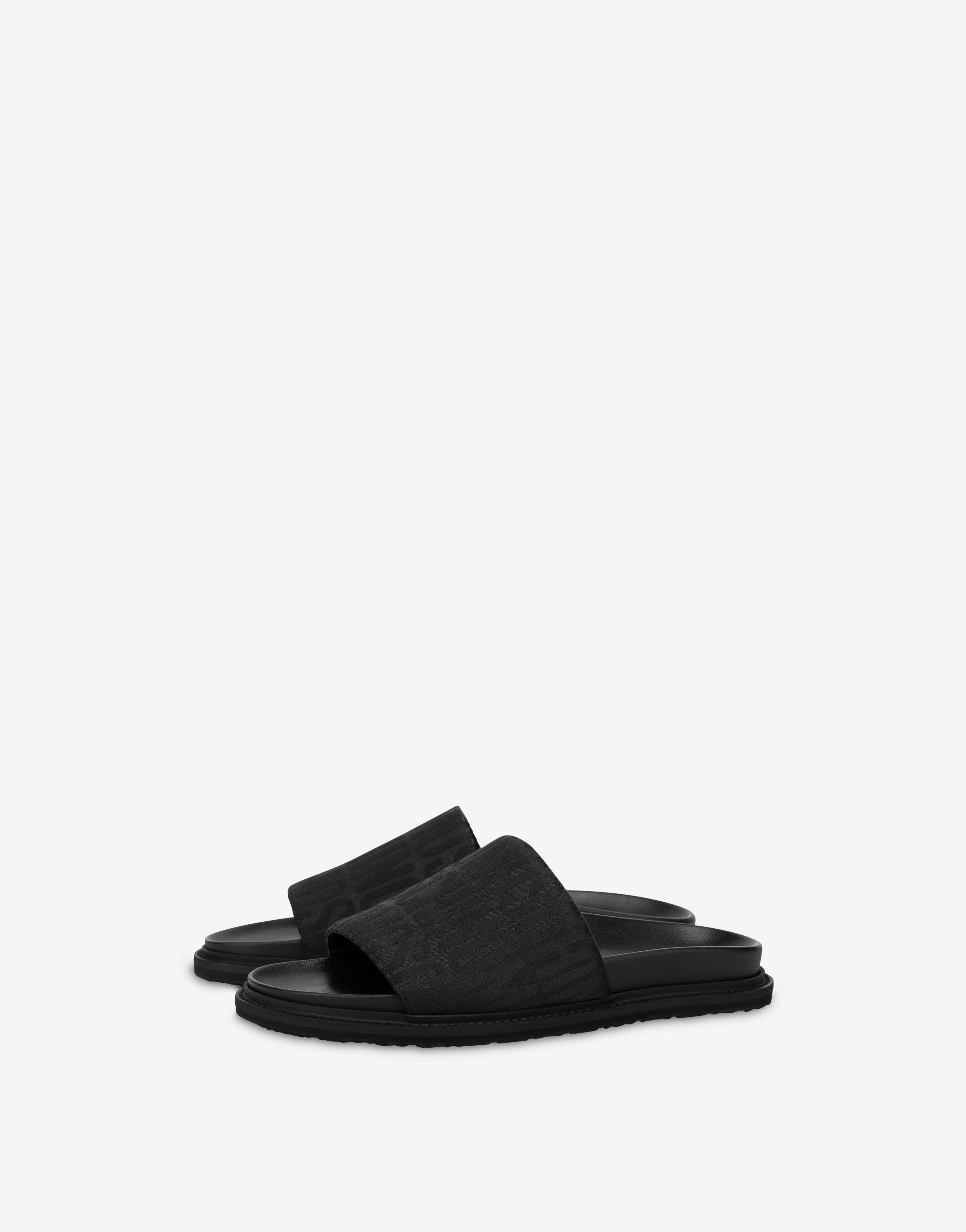All-over Logo Nylon Slide Sandals