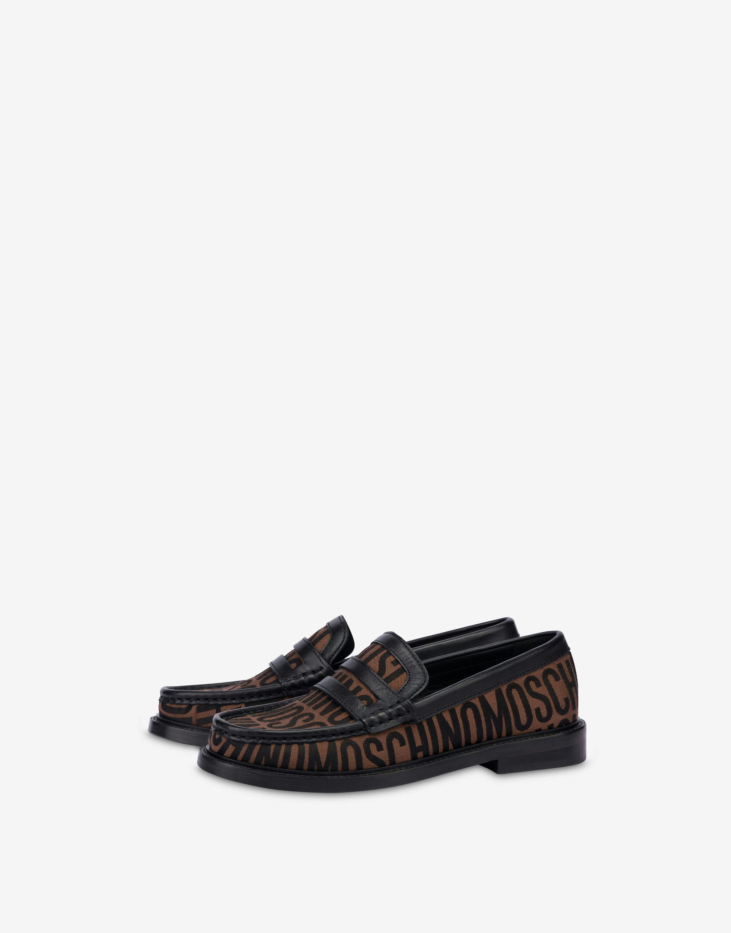 All-over Logo Nylon Moccasins