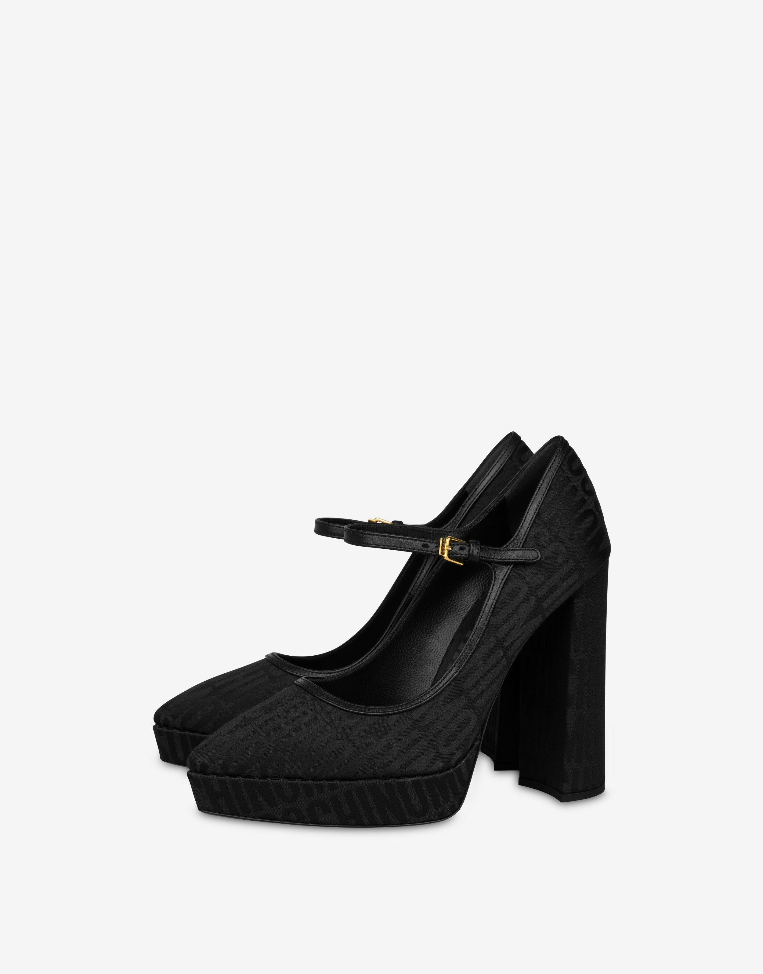 Allover Logo Platform Pumps