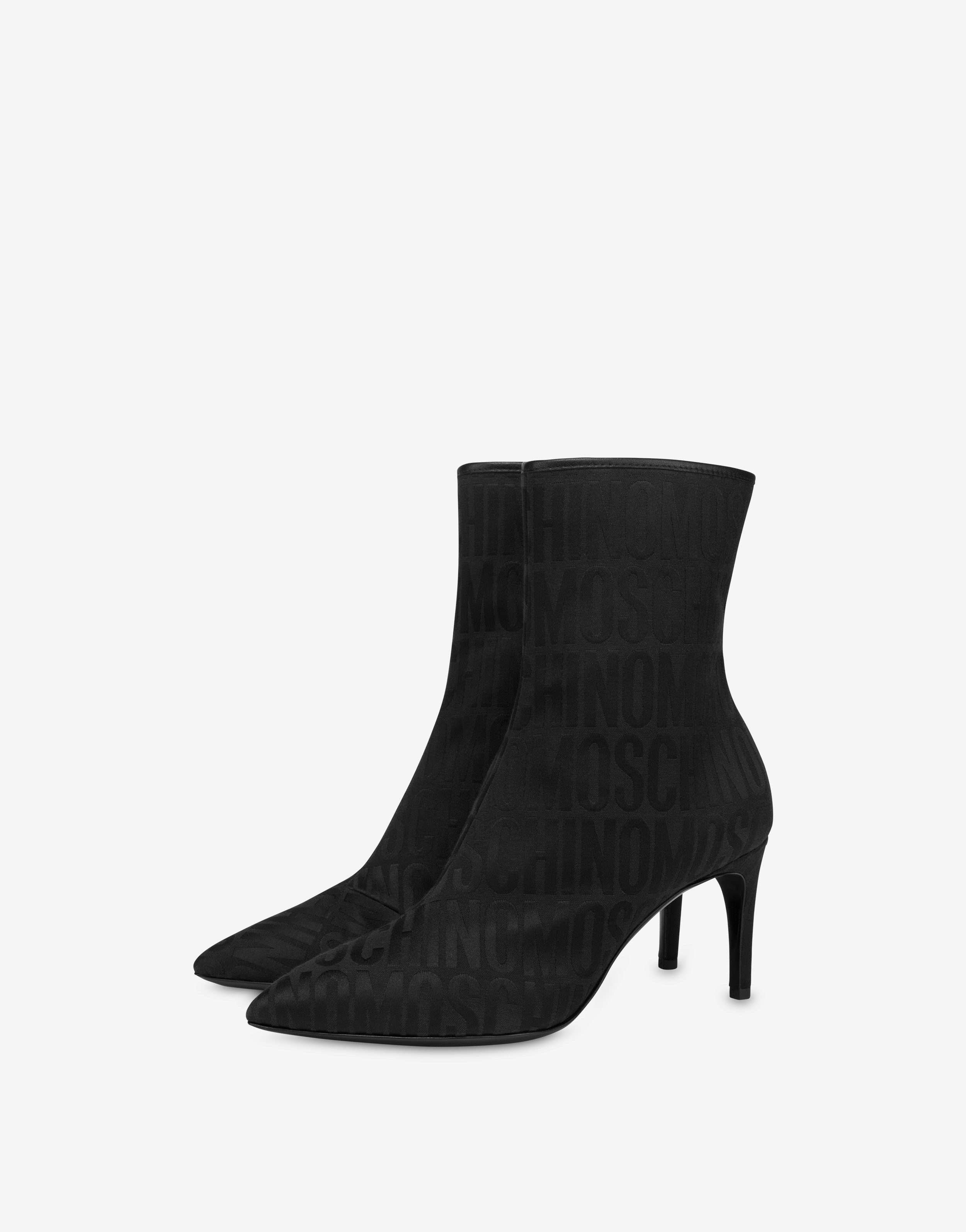 Allover Logo Nylon Ankle Boots