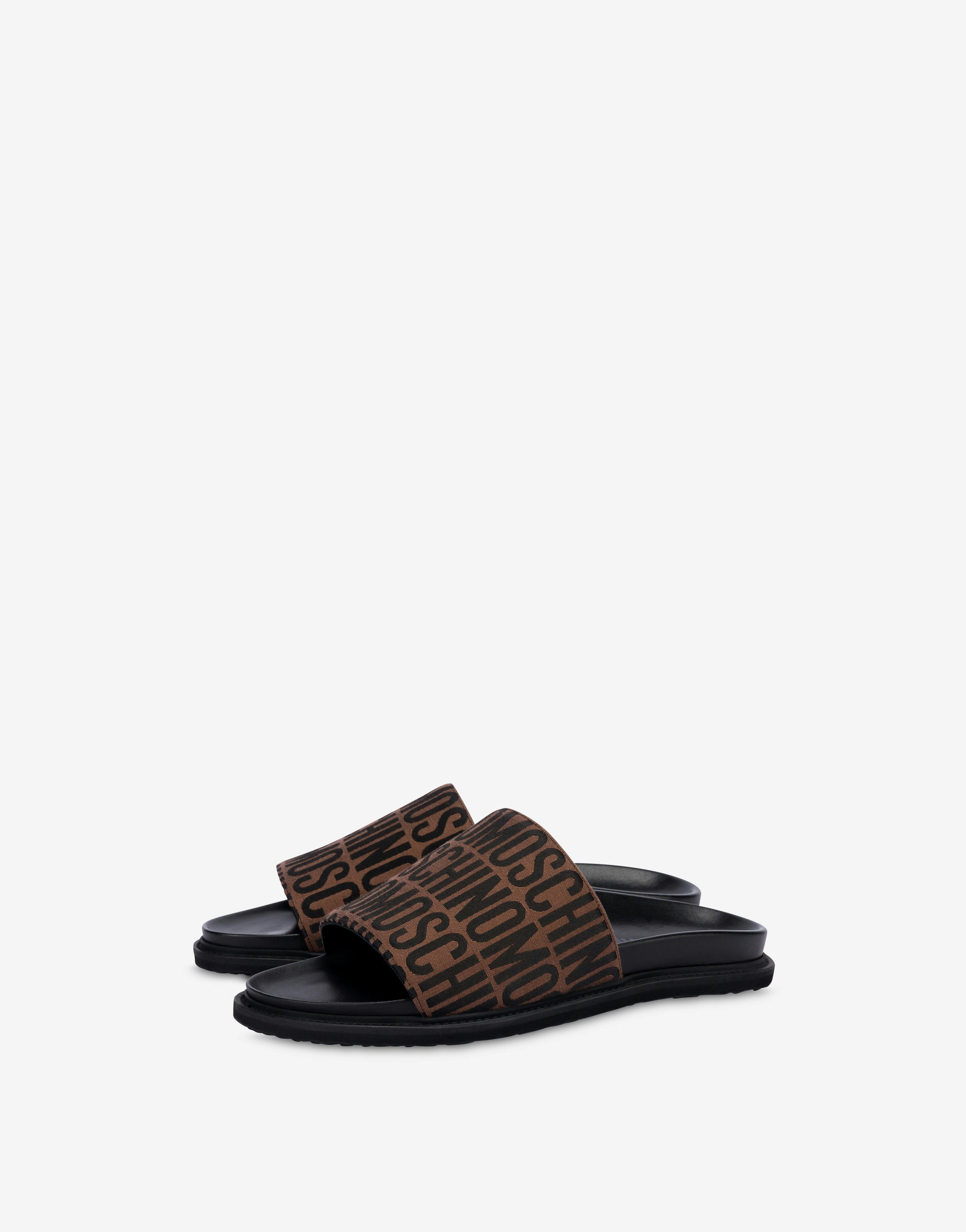All-over Logo Nylon Slide Sandals