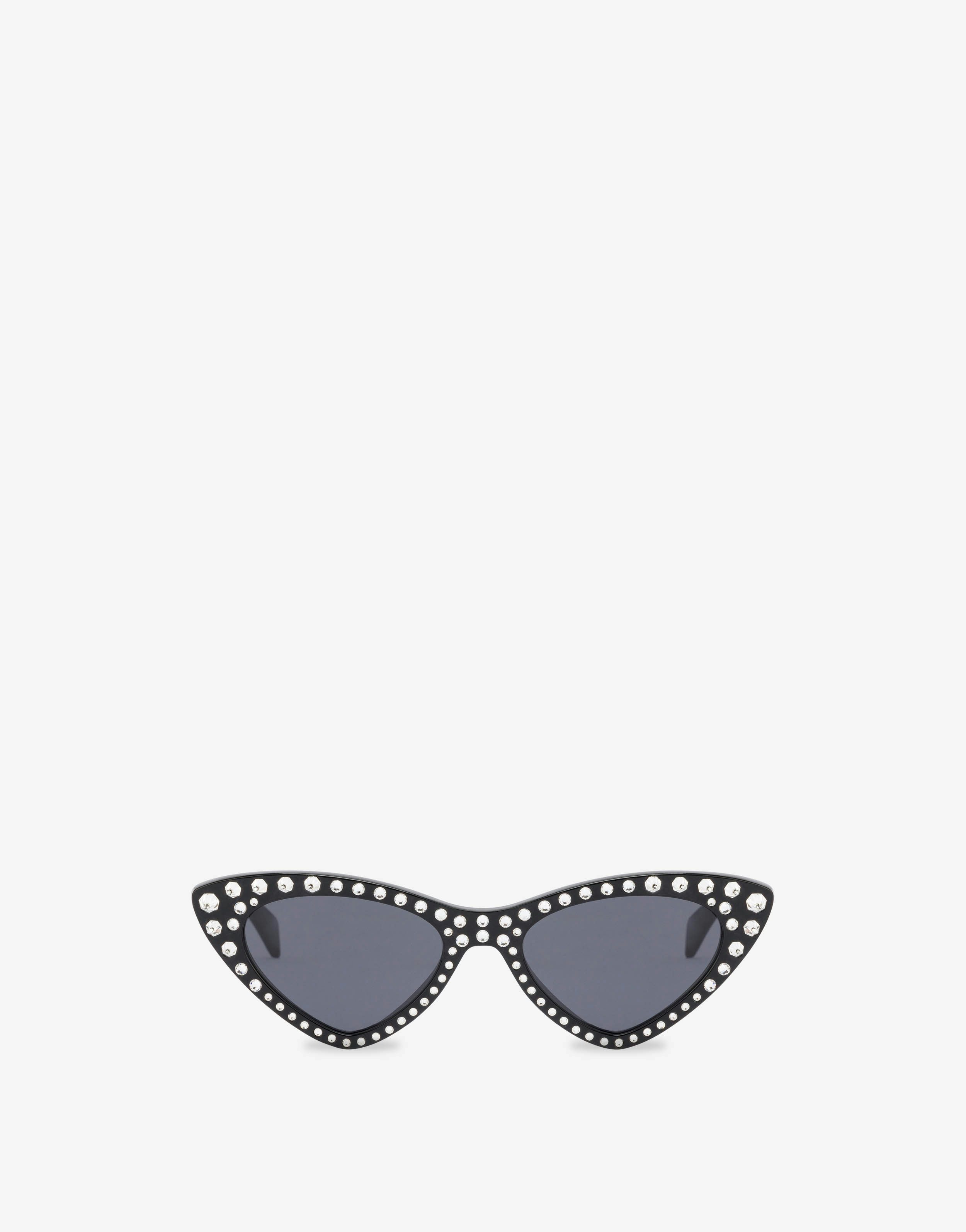 Cat Eye Sunglasses With Rhinestones