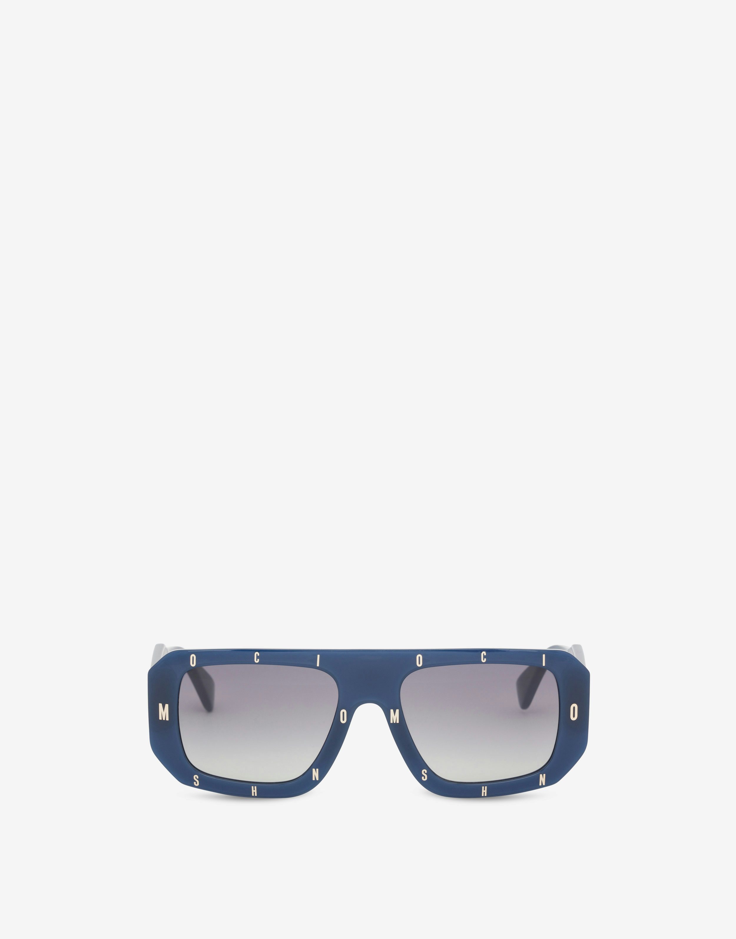 Metal Logo Letters Sunglasses