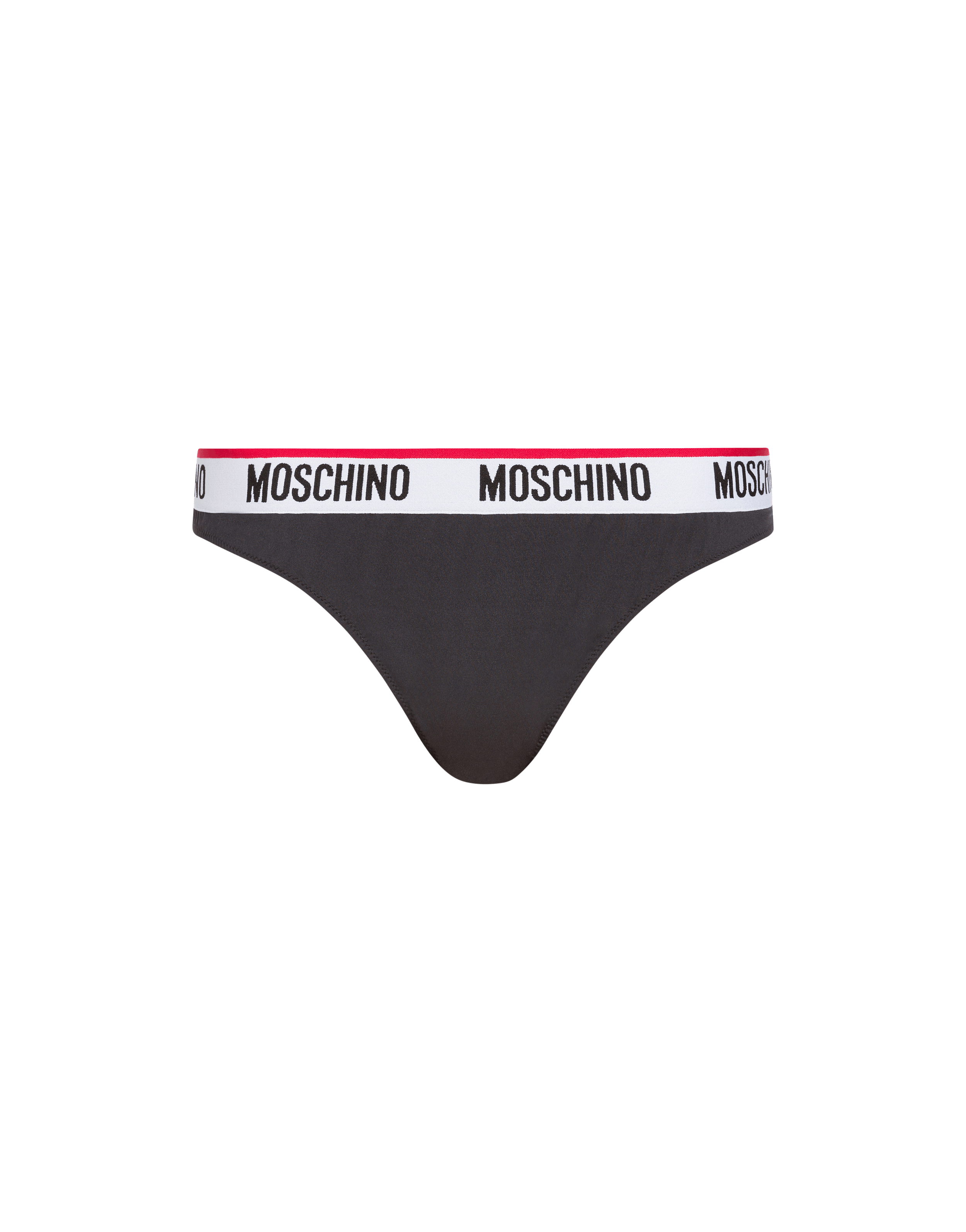 Perizoma in microfibra con logo | Moschino Official Online Shop