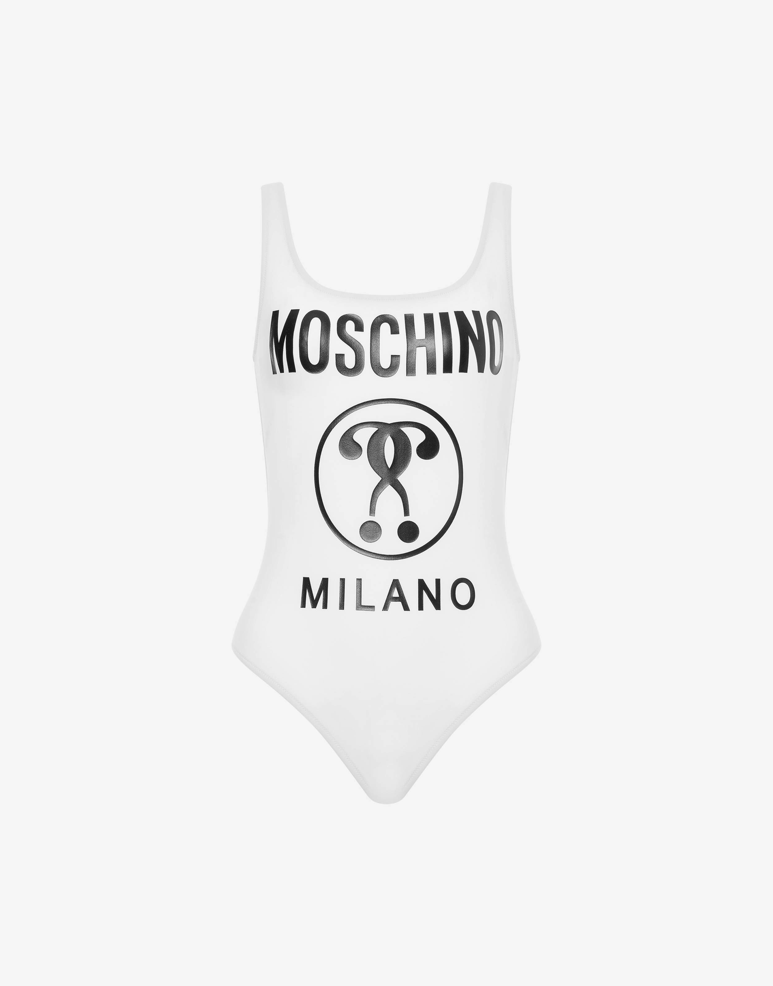 Double Question Mark Fleece One-piece Swimsuit