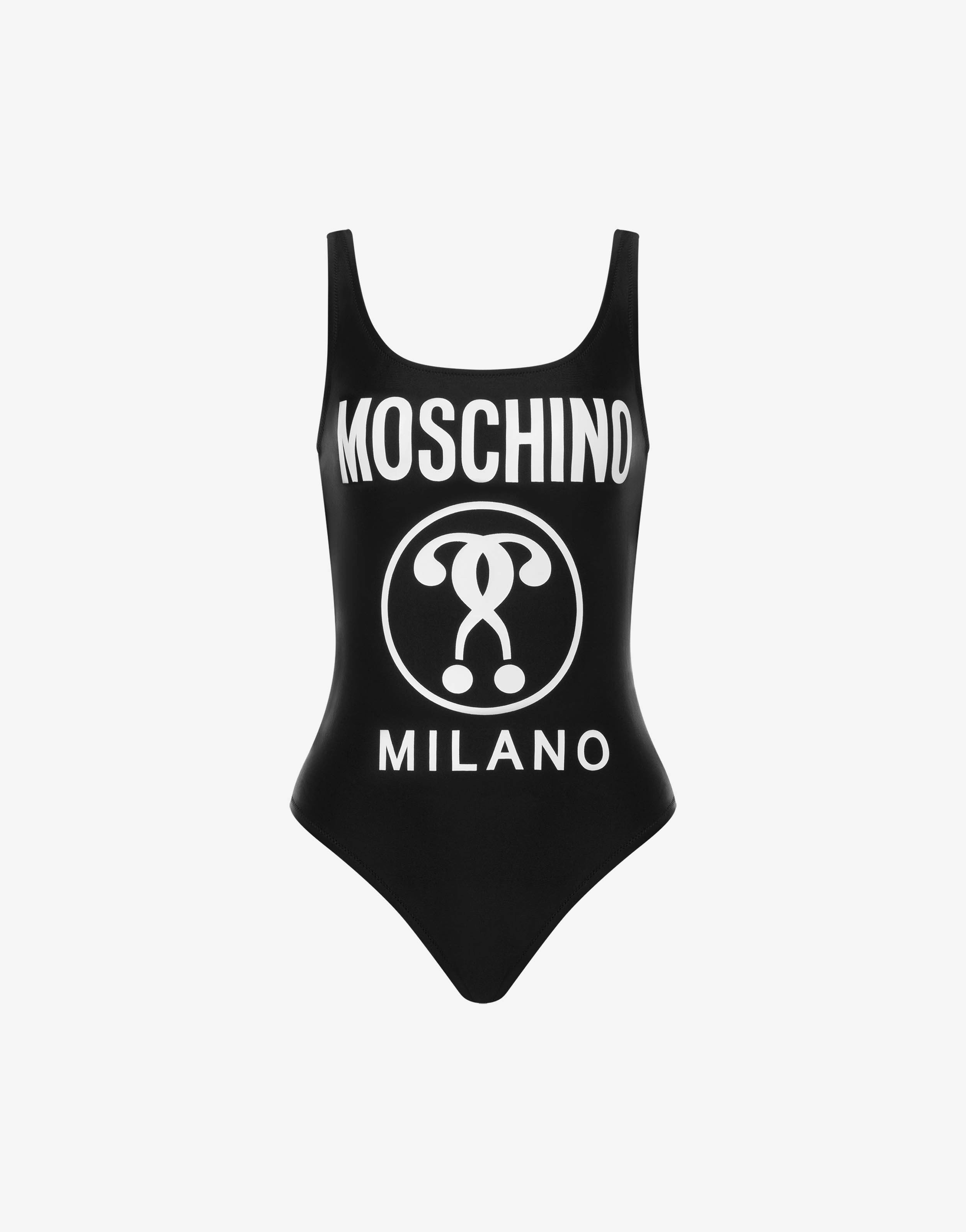 Double Question Mark Fleece One-piece Swimsuit